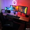thumbnail image 4 of Desky Dual Softwood Sit Stand Desk - American Rustic Pine / 72 x 30 Inches / Matte Black, 4 of 10