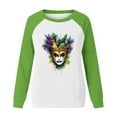 thumbnail image 5 of YueHuiYing Carnival Fun Avatar Print Women's Long Sleeve Loose Crew Neck Casual Pullover Sports Shirt, 5 of 6