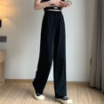 thumbnail image 1 of Pantalones rectos elegantes para oficina para mujer, pantalones Vintage altos para mujer, pantalones holgados coreanos 2023 de pierna ancha para primavera/verano/otoño para mujer Tan Jianjun unisex, 1 of 2