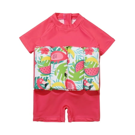 

Mikilon Toddler Floatation Swimsuit with Adjustable Buoyancy Float Suit One-Piece Training Aid Swimwear for Girls Boys 1-2 Years Child