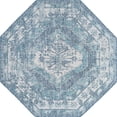 thumbnail image 1 of Unique Loom Tapis Traditionnel en Plein Air 7' 10 x 7' 10 Octogone Bleu/ivoire, 1 of 1
