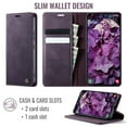 thumbnail image 3 of CaseMe Calf Leather Lining Microfibre Wallet Case for Samsung Galaxy A54 5G 6.4-inch with RFID Blocking,Magnetic Closure,Card Slots,Cash Slot,Kickstand,Shockproof Flip Folio Protective Phone Case, 3 of 10