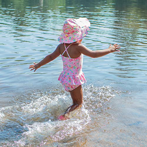 i play Pink Dragonfly Floral 6mo by green sprouts Girls Swimsuit 