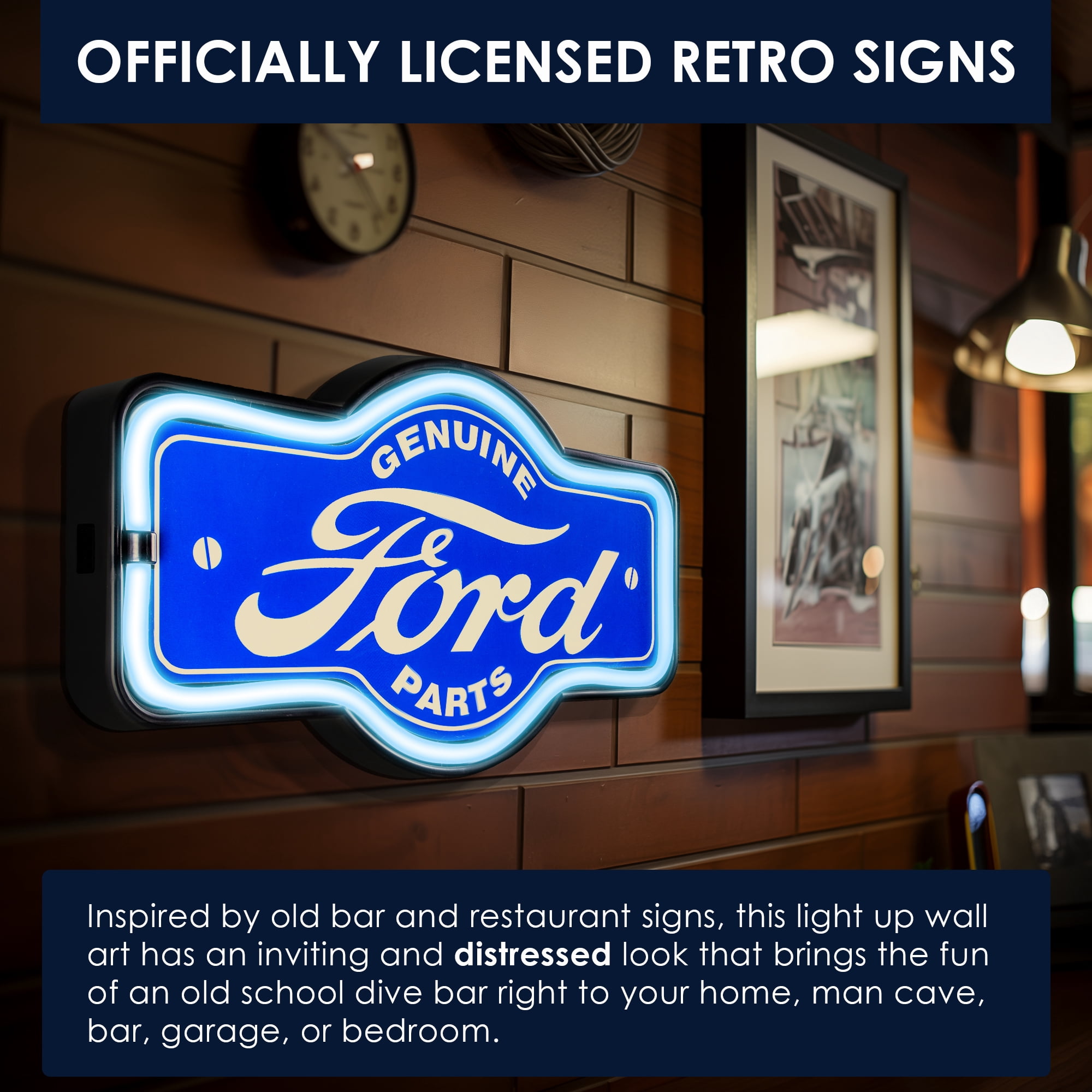 American Art Decor Officially Licensed Ford Genuine Parts LED Sign
