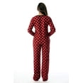 thumbnail image 3 of Just Love Womens Printed Thermal Fleece Sets 6727-10317-BLK-3X (Red Snowflake Reindeer, Small), 3 of 3