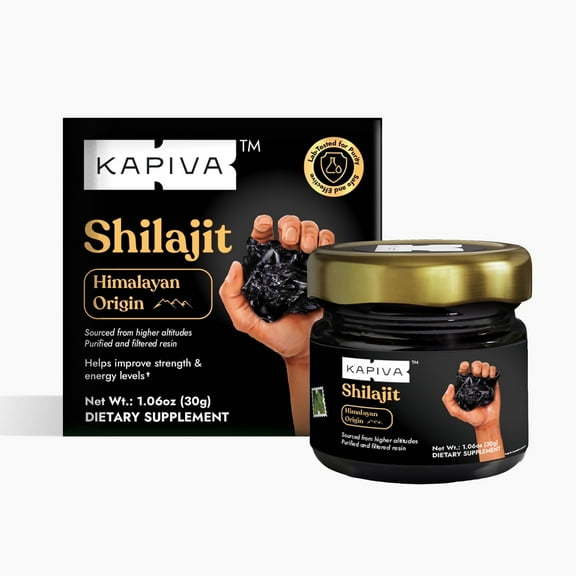 Kapiva Himalayan Shilajit Resin – 30 Grams | Up to 70% Fulvic Acid | 60 Servings | 80+ Minerals | Natural Wellness and Vitality Support for Men and Women