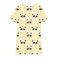 thumbnail image 5 of SDNall Sleep Dress for Women, Loose Fit Short Sleeve Round Neck with Animal Print, Casual Nightgown and Lounge Dress for Spring and Summer, 5 of 6