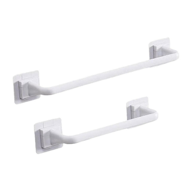 2x Stable Kitchen Bathroom Over Cabinet Towel Bar Long Short White Gloria Estante de trapo
