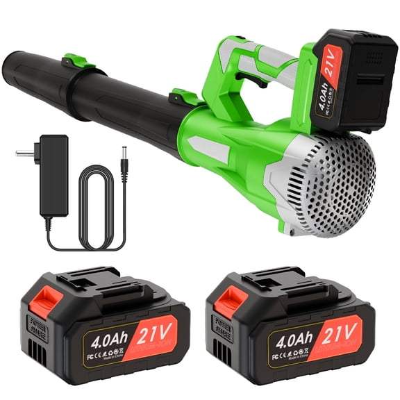 CATGOOD 21V Cordless Leaf Blower 750CFM 200MPH, 6 Speed Electric Leaf Blower with 2×4.0Ah Batteries for Lawn, Patio, Yard and Dust Cleaning