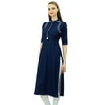 thumbnail image 2 of Phagun Mandarin Collar Kurti For Womens Ethnic India Tunic Top Ladies Rayon Kurta, 2 of 6