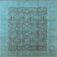 thumbnail image 1 of Ahgly Company Indoor Square Oriental Light Blue Traditional Area Rugs, 3' Square, 1 of 4