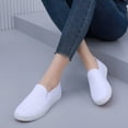 thumbnail image 4 of Women's Casual Slip On Canvas Sneakers Fashionable Comfortable Flat Shoes for Daily Wear with Jeans and Pants, 40, 4 of 6