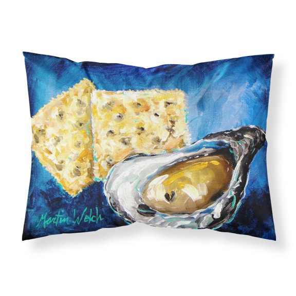 Carolines Treasures MW1089PILLOWCASE Oysters Two Crackers Fabric Standard Pillowcase Standard multicolor