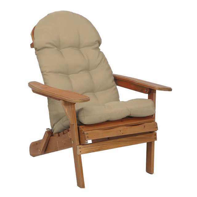 Adirondack Chair Seat Cushion, Weather Resistant Cushions for Adirondack Chair High Back Indoor Outdoor Patio Tufted Lounge Cushion Seat Pads, Rocking Chair Cushion Set Non Slip with Ties