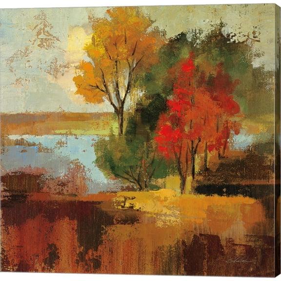 October Landscape by Silvia Vassileva, Canvas Wall Art