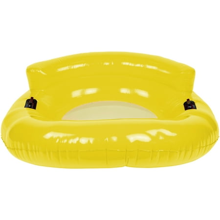 Northlight 43" Yellow Bubble Seat Inflatable Swimming Pool Float