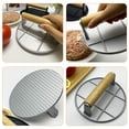 thumbnail image 3 of LOLIPPYY Grill Press for Smash Burgers Wood Non Stick Coating Cooking Tool 1Pack, 3 of 8