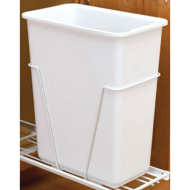 RevAShelf 670061 White 6700 Series Single Bin Replacement Trash Can