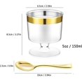 thumbnail image 2 of 30 tazas de postre con cucharas doradas, 5 onzas Reutilizables mini taza de postre transparente para parfait de postre para helado de frutas, mousse de fiesta, taza de copa, 2 of 4