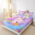 thumbnail image 3 of Metsweet Dreamy Unicorn Bed Sheets 4-Piece for Girls, Colorful Flowers Full Size Sheets,1 Fitted Sheet, 1 Flat Sheet and 2 Pillowcases, 3 of 5