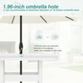 thumbnail image 4 of DYCANPO 35'' Outdoor Dining Table with Umbrella Hole, HDPS Square Patio Table, White, 4 of 7