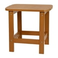 thumbnail image 2 of Emma + Oliver Indoor/Outdoor Polyresin Adirondack Side Table for Porch, Patio, or Sunroom in Teak, 2 of 9
