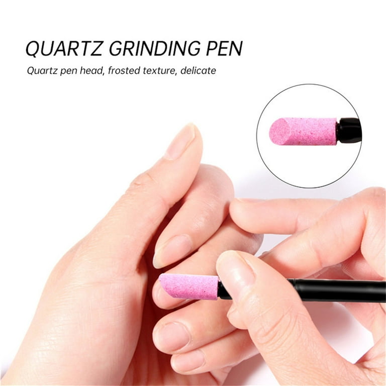 keusn nail quartz grinding rod gumskin nail rod exfoliating finger edge  tool nail polish pen acrylic rod engraving and grinding pen 