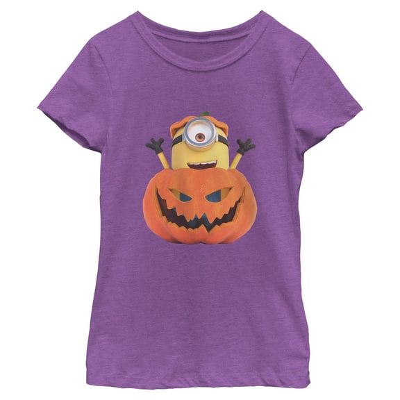 Girls Despicable Me Halloween Stuart Pumpkin Surprise T Shirt