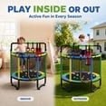 thumbnail image 5 of 55” Toddler Trampoline for Kids with Enclosure, Kids Trampoline, SEGMART Indoor Trampoline, Small Trampolines for Kids, Mini Trampoline with Sandbag, Rings, Ocean Balls, Gifts for Boys, Girls, 5 of 7