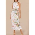 thumbnail image 2 of Vestido Maxi de Satén sin Mangas con Cuello Simulado Blanco PRETTYGARDEN Talla L, 2 of 5