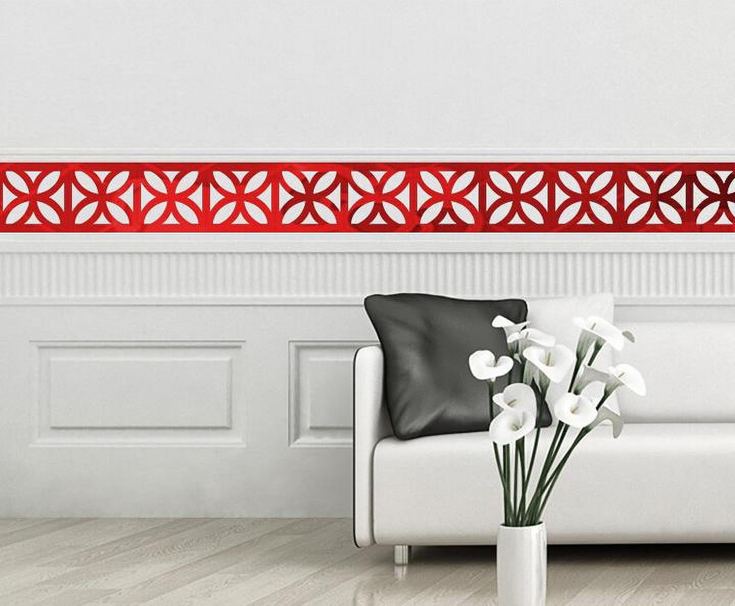 Costyle Modern Mirror Removable Decal Art Floral Mural Wall Sticker