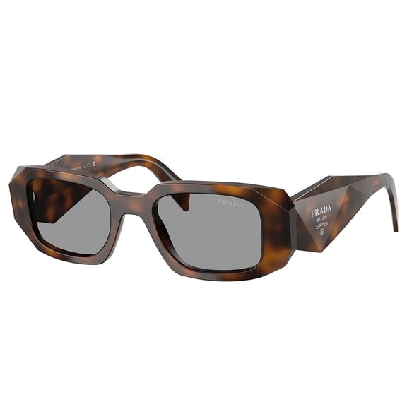 Prada Women's 0Pr 17Ws Oversized Rectangular Tortoiseshell Sunglasses Brown