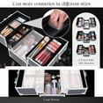 thumbnail image 2 of Organizador portátil MAKEUP Train Case FRENESSA con candado, color negro, 2 of 7