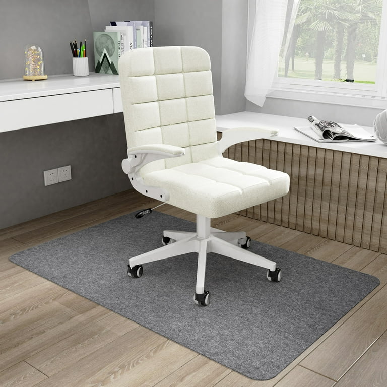 BEAUTYPEAK 36 x 46 Tempered Glass Office Chair Mat for Carpet or