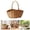 Brown, variant on Handwoven Wicker Harvest Basket with Handle, Natural Storage and Picnic Basket, 29x22x26cm