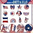 thumbnail image 2 of JHyouerji 12 Pcs 4th of July Ornaments Patriotic Wooden Tree Hanging Ornaments for Memorial Day Red White Blue Independence Day 250th Anniversary Decor, 2 of 6
