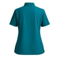 thumbnail image 4 of Women's Stand Collar Scrub Top with Zipper Front – Soft Stretch Breathable Fabric with Multiple Pockets Turquoise 4XL, 4 of 5