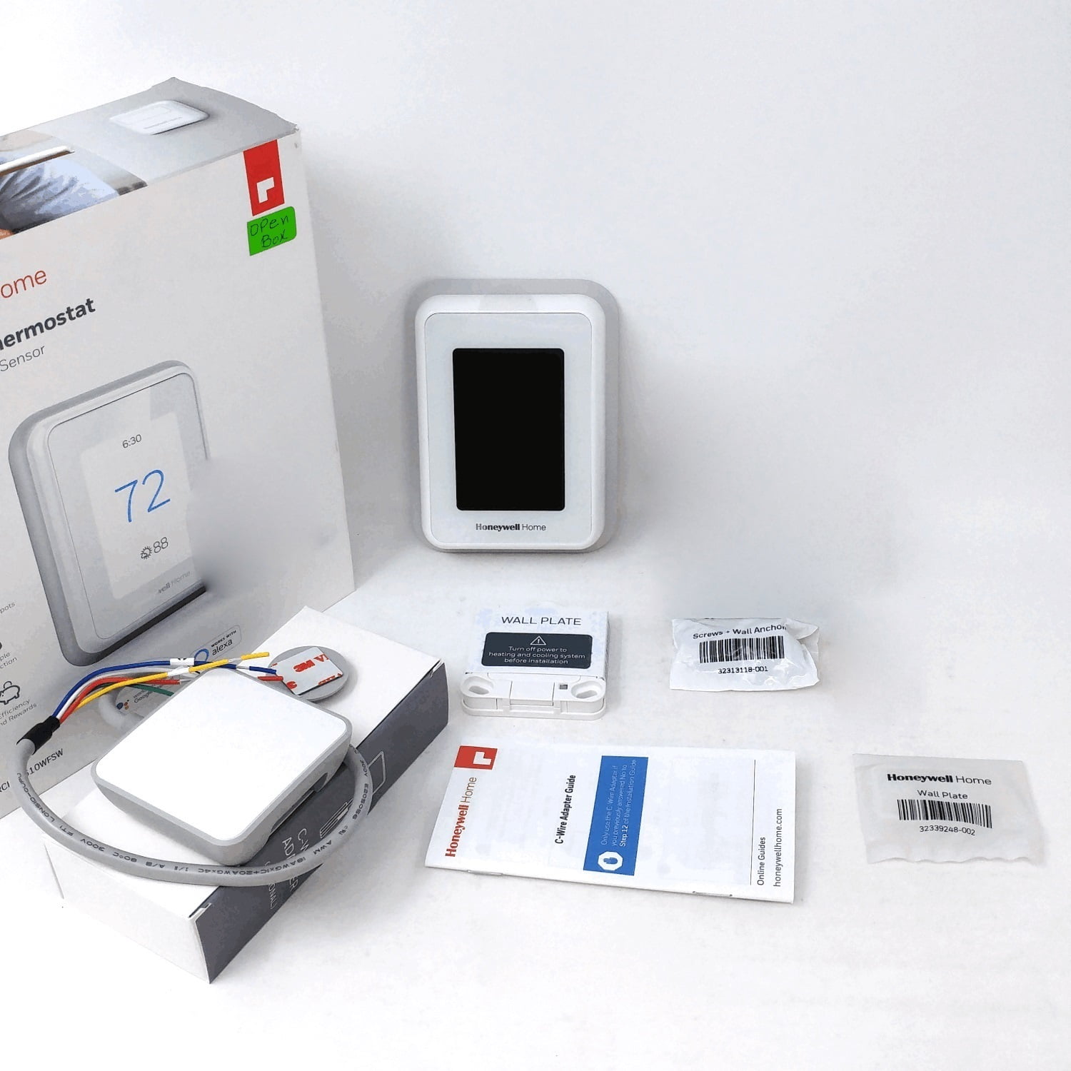 Open Box Honeywell Home T9 RCTH9610WFSW2003 WIFI Smart Thermostat Without Room Smart Sensor - White