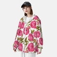 thumbnail image 5 of Balery Rose Flowers Men's Women's UPF 50+ Sun Protection Lightweight Hoodie Performance Long Sleeve Shirt for Fishing Running-, 5 of 9