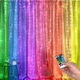Color Changing Fairy Curtain Lights 300 LED Window Fairy Lights with