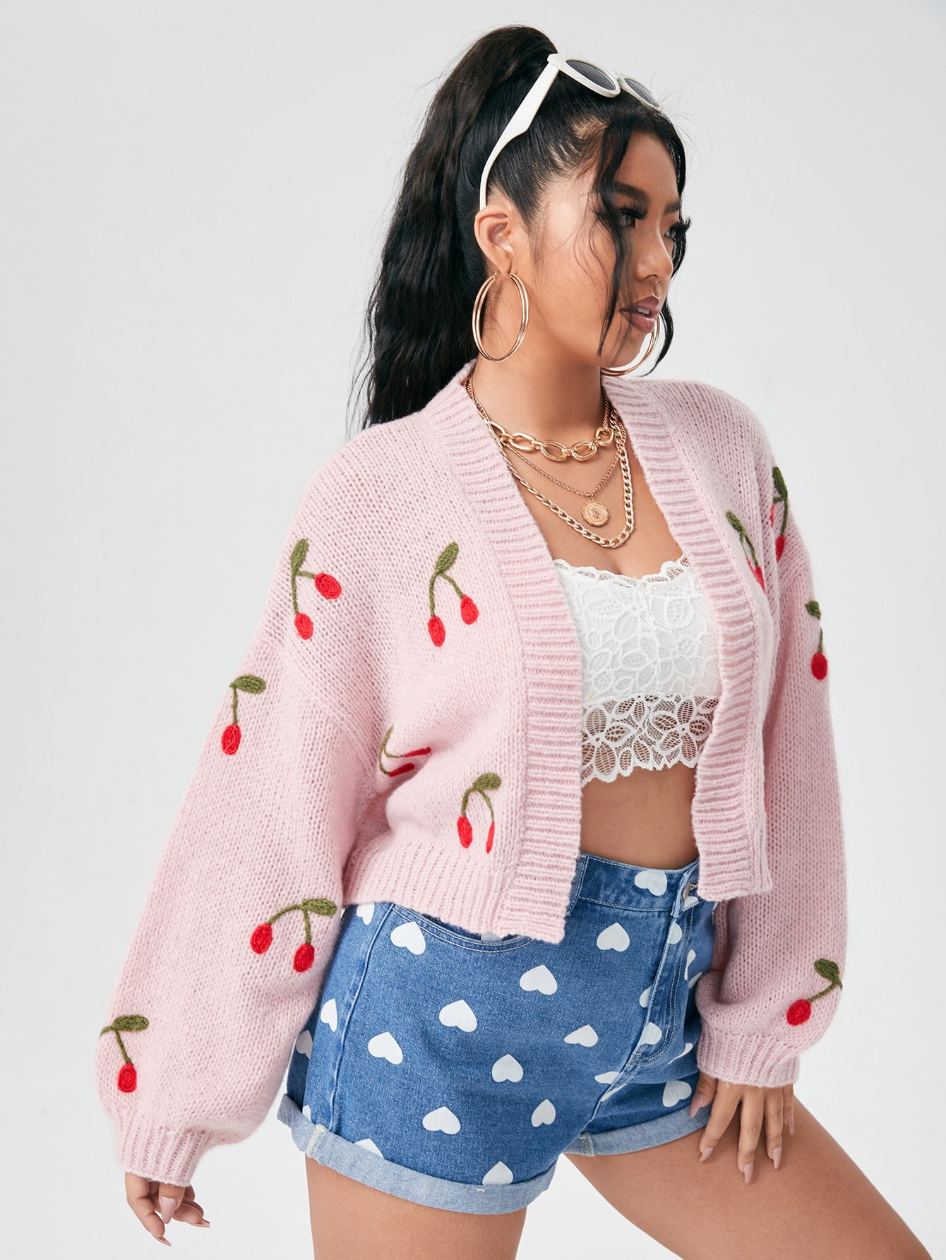 Cherry Pattern Cardigan 321112W231610 
