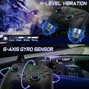2 Pack Switch Controller, QQV Wireless Switch Controller for Switch 2/Switch/Lite/OLED with Programmable, Wake-up,Turbo