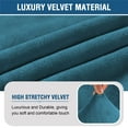 thumbnail image 3 of Velvet Accent Chair Cover, Set of 2 High Stretch Armless Chair Covers for Living Room Luxury Thick Velvet Chair Slipcovers Modern Furniture Protector with Elastic Bottom, Machine Washable(Peacock Blue, 3 of 7