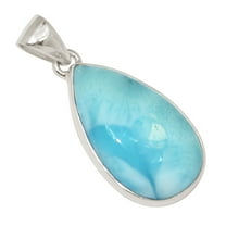 Natural Genuine Larimar - Dominican Republic 925 Silver Pendant ALLP-29077