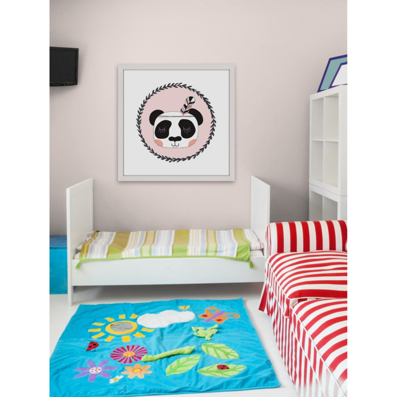 "Panda Feather" Framed Painting Print
