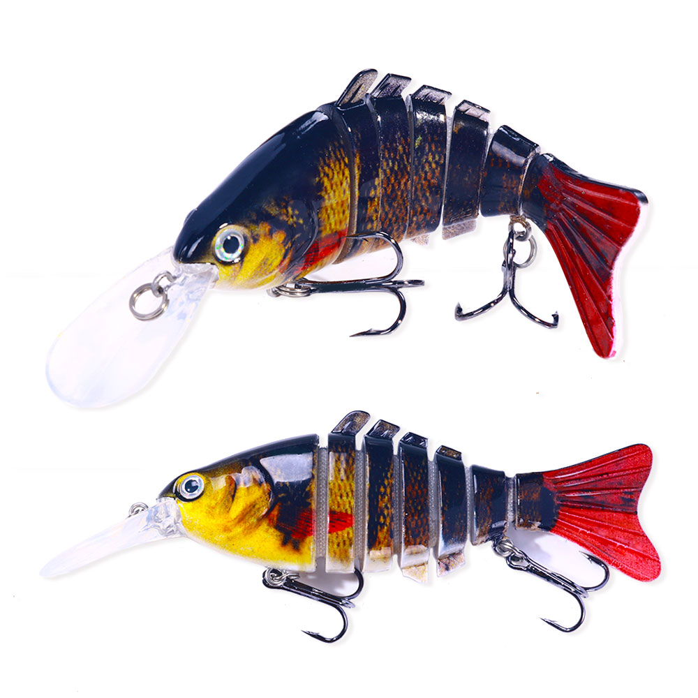 HENGJIA Fishing Lures 10pcs Multi Jointed Fish Fishing Kits Slow Sinking Lifelike Swimbait Freshwater and Saltwater for Trout Bass Lures