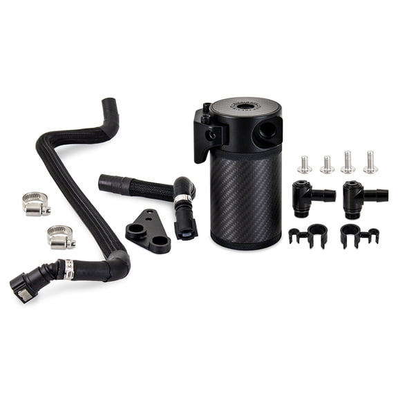 Carbon Fiber Baffled Oil Catch Can Kit, PCV Side Compatible With Chevrolet C8 Corvette Coupe 2020 