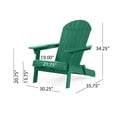 thumbnail image 3 of Christopher Knight Home Hanlee Outdoor Rustic Acacia Wood Folding Adirondack Chair (Set of 2) by  Dark Green 2, 3 of 5