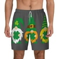 thumbnail image 2 of Goofa Spring St Patrick’S Day Irish Gnomes Printed Men's Swim Trunks Board Shorts Quick Dry Mens Swimming Trunks with Compression Liner,Breathable Fit Hawaii Beach Shorts-X-Large, 2 of 9