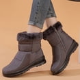 thumbnail image 4 of Women Boots Snow Fur Women Shoes Zipper Platform Fashion Shoes for Women Ankle Boots Waterproof Flat Botas Mujer Winter Shoes (Red,36), 4 of 7